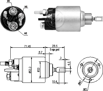 ZM1379 ZM relê retrator do motor de arranco