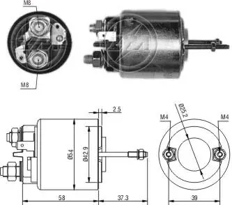Relê retrator do motor de arranco Renault 18 135