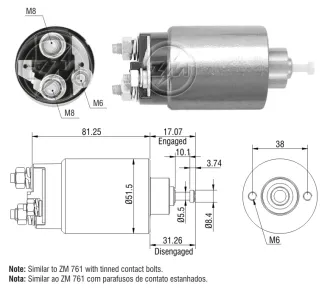 Relê retrator do motor de arranco Ford C-Max DM2