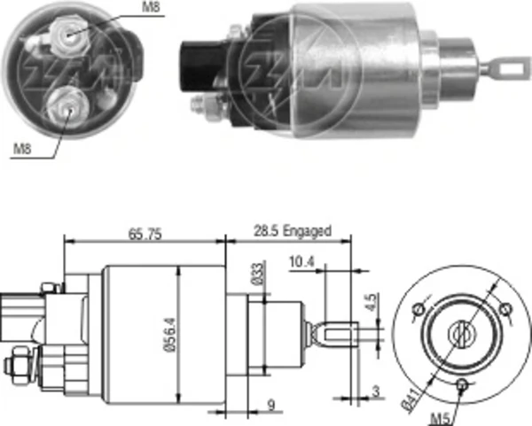 Relê retrator do motor de arranco para Toyota Carina (T17)
