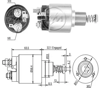 Relê retrator do motor de arranco BMW 5 E28