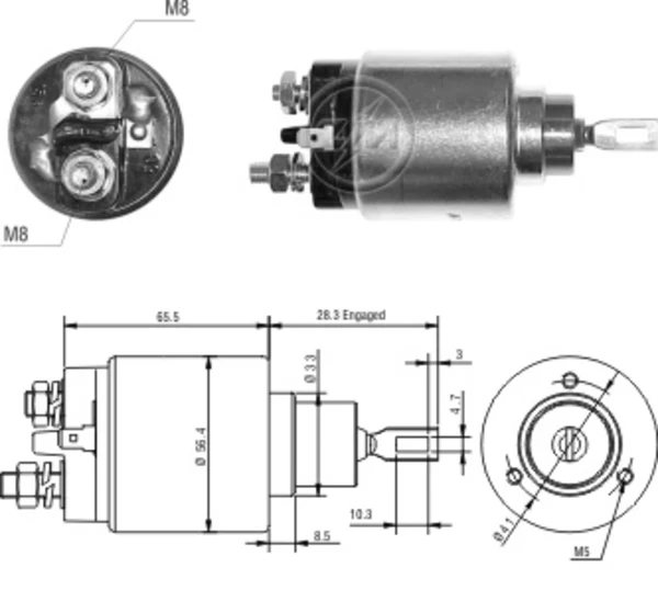 Relê retrator do motor de arranco para Ford Granada (GNU)