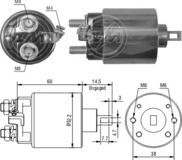 Relê retrator do motor de arranco para Honda Civic (EU, EP)