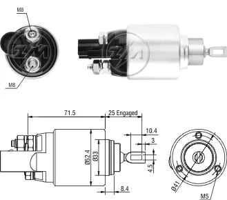 Relê retrator do motor de arranco Audi A6 C6