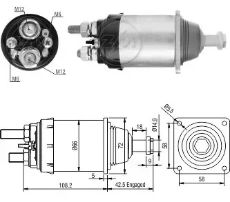 Relê retrator do motor de arranco Mercedes Benz Truck TRUCK ACTROS 