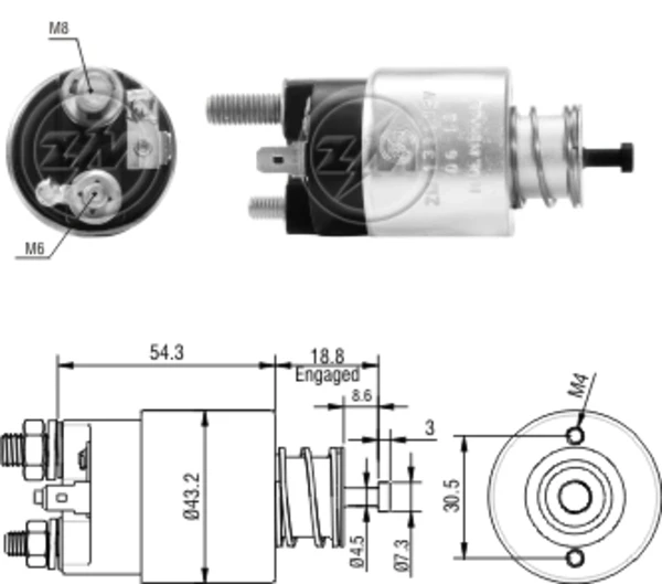 Relê retrator do motor de arranco para KIA Picanto (BA)