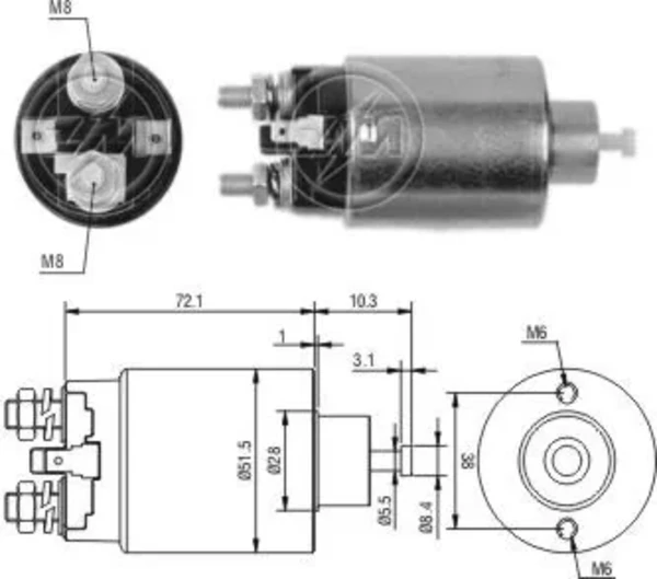 Relê retrator do motor de arranco para Nissan Primera (P10)