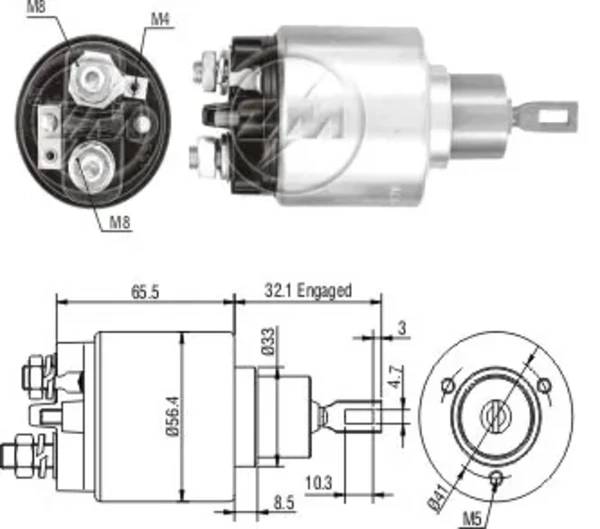 Relê retrator do motor de arranco para Lancia Delta (831AB0)