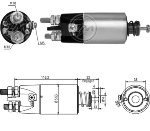 Relê retrator do motor de arranco para Volvo Trucks TRUCK FH12 