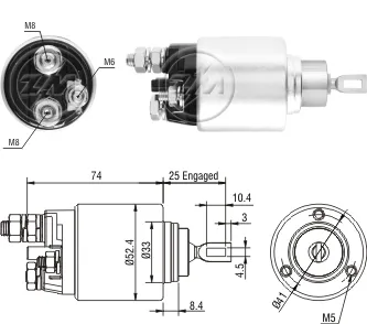 Relê retrator do motor de arranco Ford Transit VI