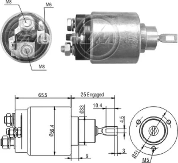 Relê retrator do motor de arranco para Nissan Primera (P11)