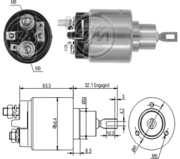 Relê retrator do motor de arranco para Renault Espace (J63)
