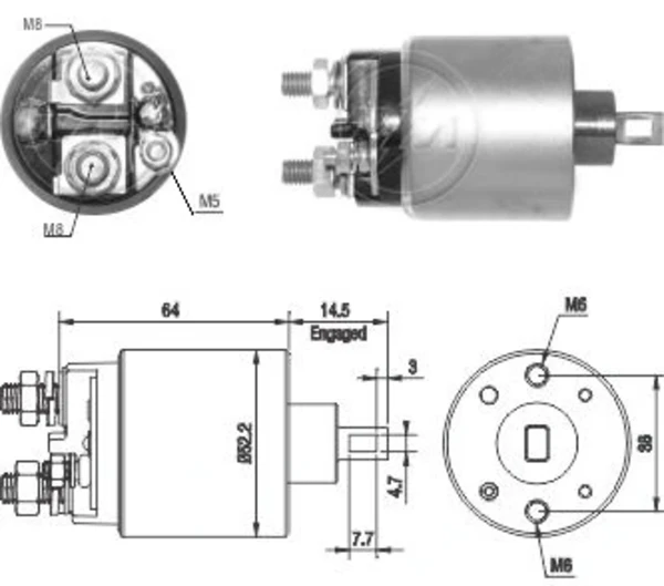 Relê retrator do motor de arranco para Nissan Tiida (SC11)