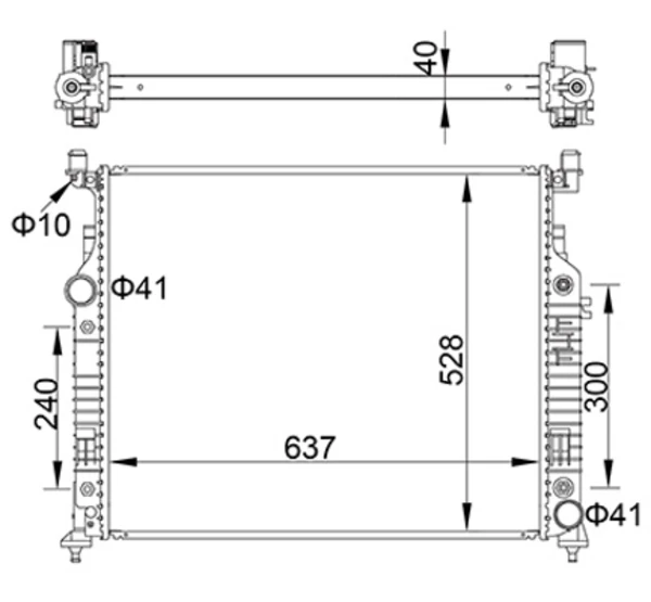 Radiador de esfriamento de motor на Mercedes GL (X164)