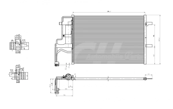 Radiador de aparelho de ar condicionado para Mazda 5 (CR)