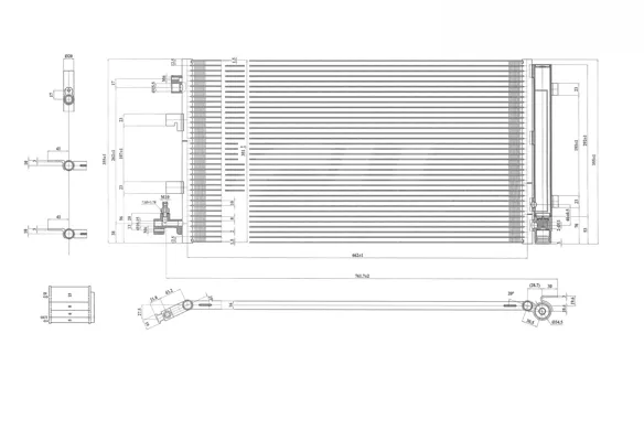 Radiador de aparelho de ar condicionado Renault Scenic GRAND III