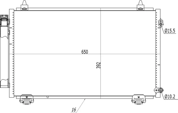 Radiador de aparelho de ar condicionado Toyota Corolla E12