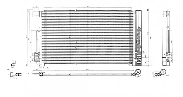 Radiador de aparelho de ar condicionado Opel Corsa X12