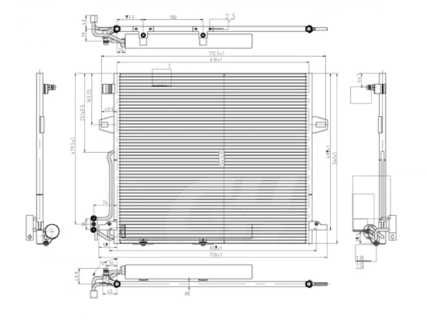 Radiador de aparelho de ar condicionado на Mercedes GL (X164)