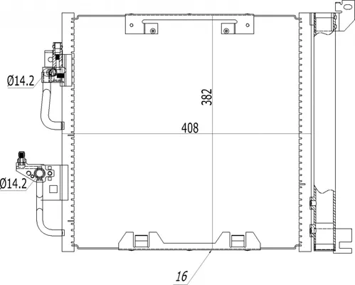 Radiador de aparelho de ar condicionado Opel Astra H