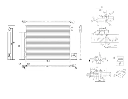 Radiador de aparelho de ar condicionado Renault DUSTER II