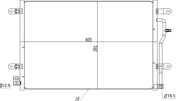Radiador de aparelho de ar condicionado para Audi A6 (4B, C5)