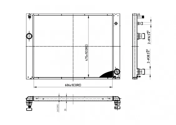 Radiador de esfriamento de motor B7216 HELLA