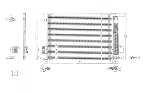Radiador de aparelho de ar condicionado para Fiat 500 (312)