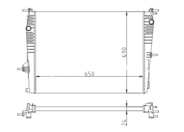 Radiador de esfriamento de motor para Renault Fluence (L3)