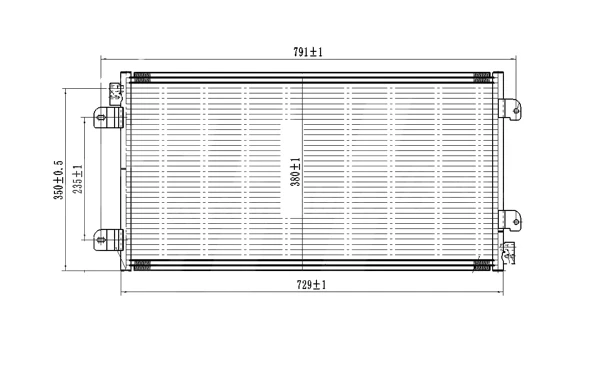 Radiador de aparelho de ar condicionado para Renault Master (JD)