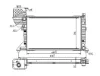 Radiador de esfriamento de motor Peugeot Boxer 250