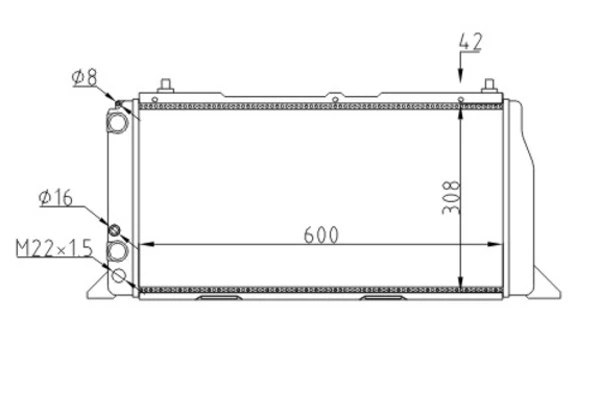 Radiador de esfriamento de motor para Audi 90 (89, 89Q, 8A, B3)