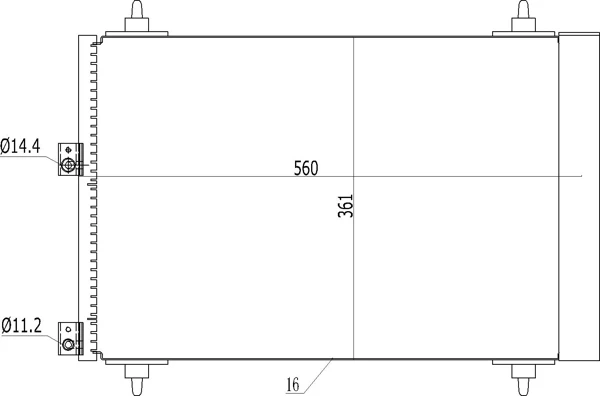Radiador de aparelho de ar condicionado para Citroen Berlingo (M)