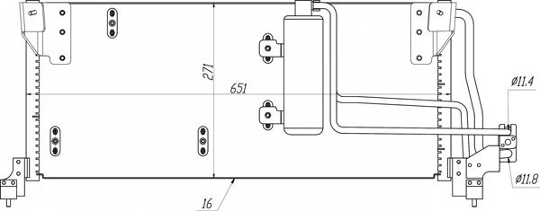Radiador de aparelho de ar condicionado para Opel Tigra (S93)