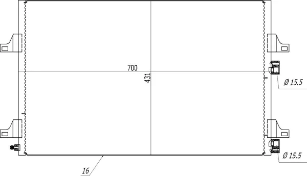 Radiador de aparelho de ar condicionado 614503 Hart