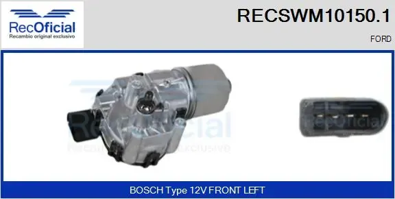 Motor de limpador pára-brisas do pára-brisas RECSWM101501 Recoficial