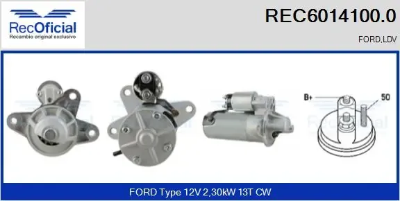 Motor de arranco REC60141000 Recoficial