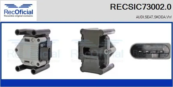 Bobina de ignição RECSIC730020 Recoficial