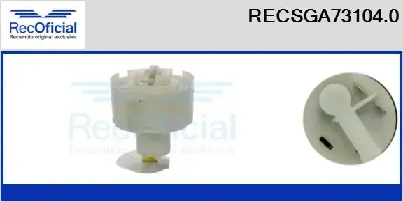 Módulo de bomba de combustível com sensor do nível de combustível RECSGA731040 Recoficial