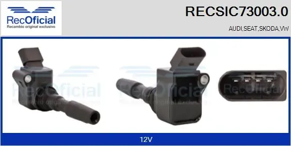 Bobina de ignição RECSIC730030 Recoficial