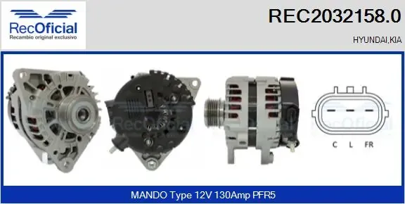 Gerador REC20321580 Recoficial
