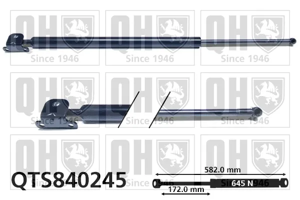 Amortecedor de tampa de porta-malas (de 3ª/5ª porta traseira) Mitsubishi Galant VIII