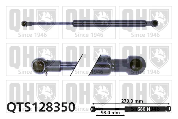 Amortecedor de tampa de porta-malas (de 3ª/5ª porta traseira) QTS128350 QUINTON HAZELL