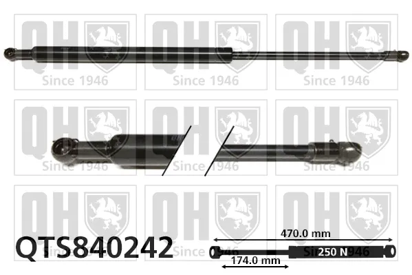Amortecedor de tampa de porta-malas (de 3ª/5ª porta traseira) Mitsubishi Colt V