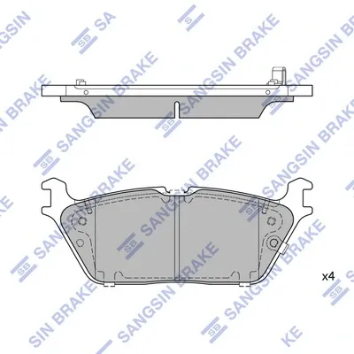 Sapatas do freio traseiras de disco K68412364AC Fiat/Alfa/Lancia