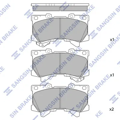 Sapatas do freio dianteiras de disco Toyota Land Cruiser J300