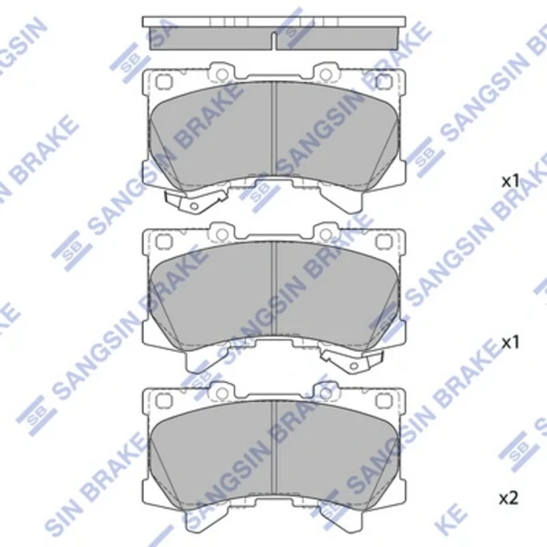 Sapatas do freio dianteiras de disco para Toyota Land Cruiser (J300)