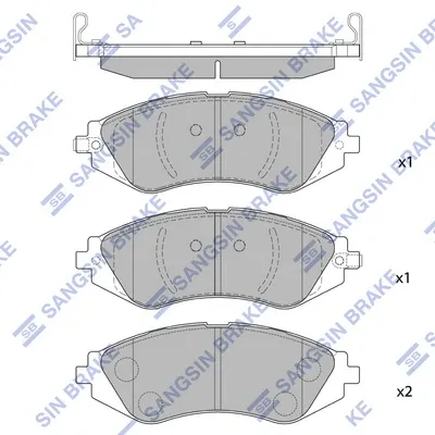 Sapatas do freio dianteiras de disco Chevrolet Lacetti J200