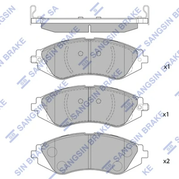 Sapatas do freio dianteiras de disco para Chevrolet Lacetti (J200)