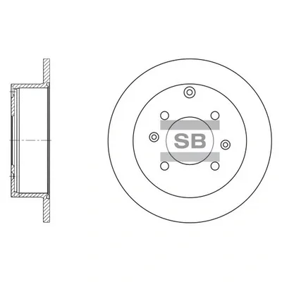 Disco do freio traseiro SD1047 Hi-q